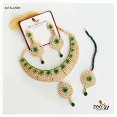 NECKLACE-0561 Green - Zeesy Jewellery