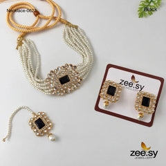 NECKLACE-0623 Black - Zeesy Jewellery