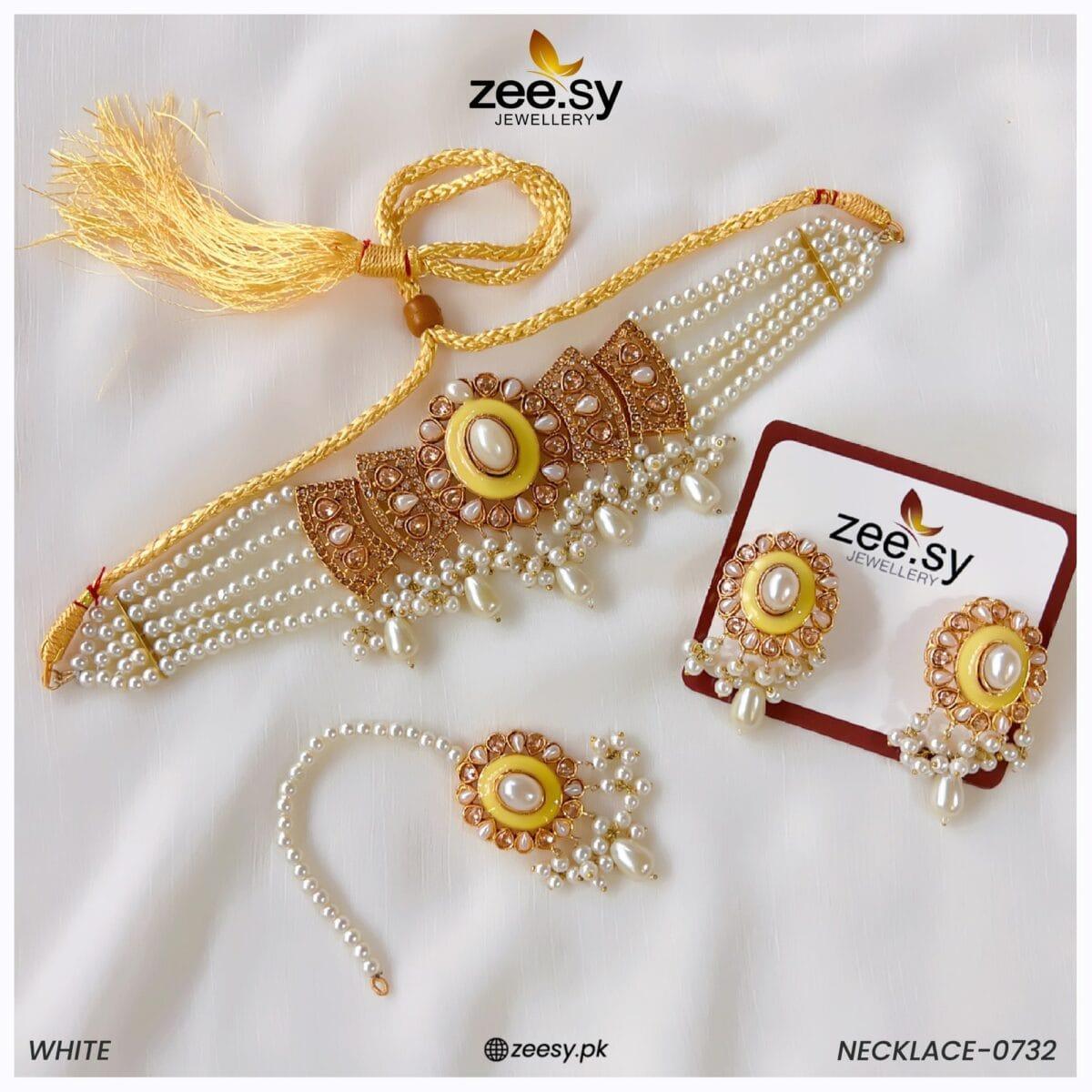 NECKLACE-0732 Pearl - Zeesy Jewellery