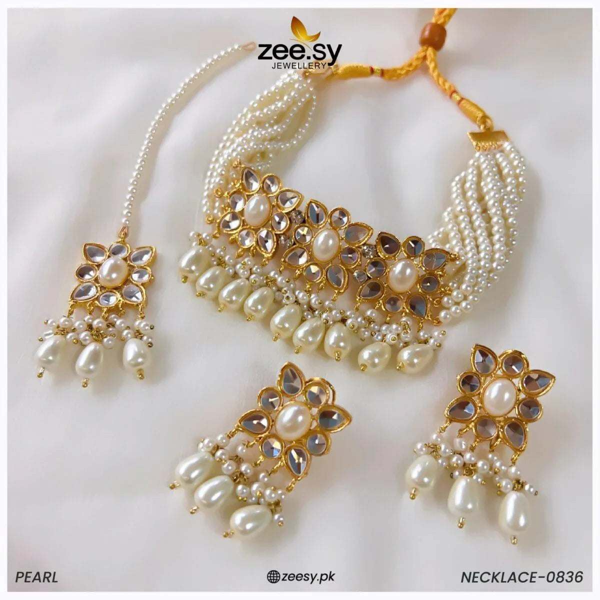 NECKLACE-0836 Pearl - Zeesy Jewellery
