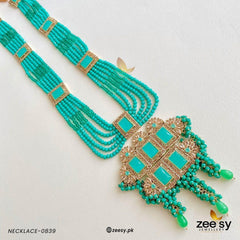 MALLA NECKLACE-0839 Sea Green - Zeesy Jewellery