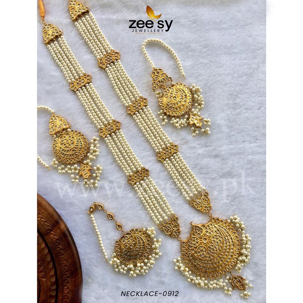 MALLA NECKLACE-0912 Pearl - Zeesy Jewellery
