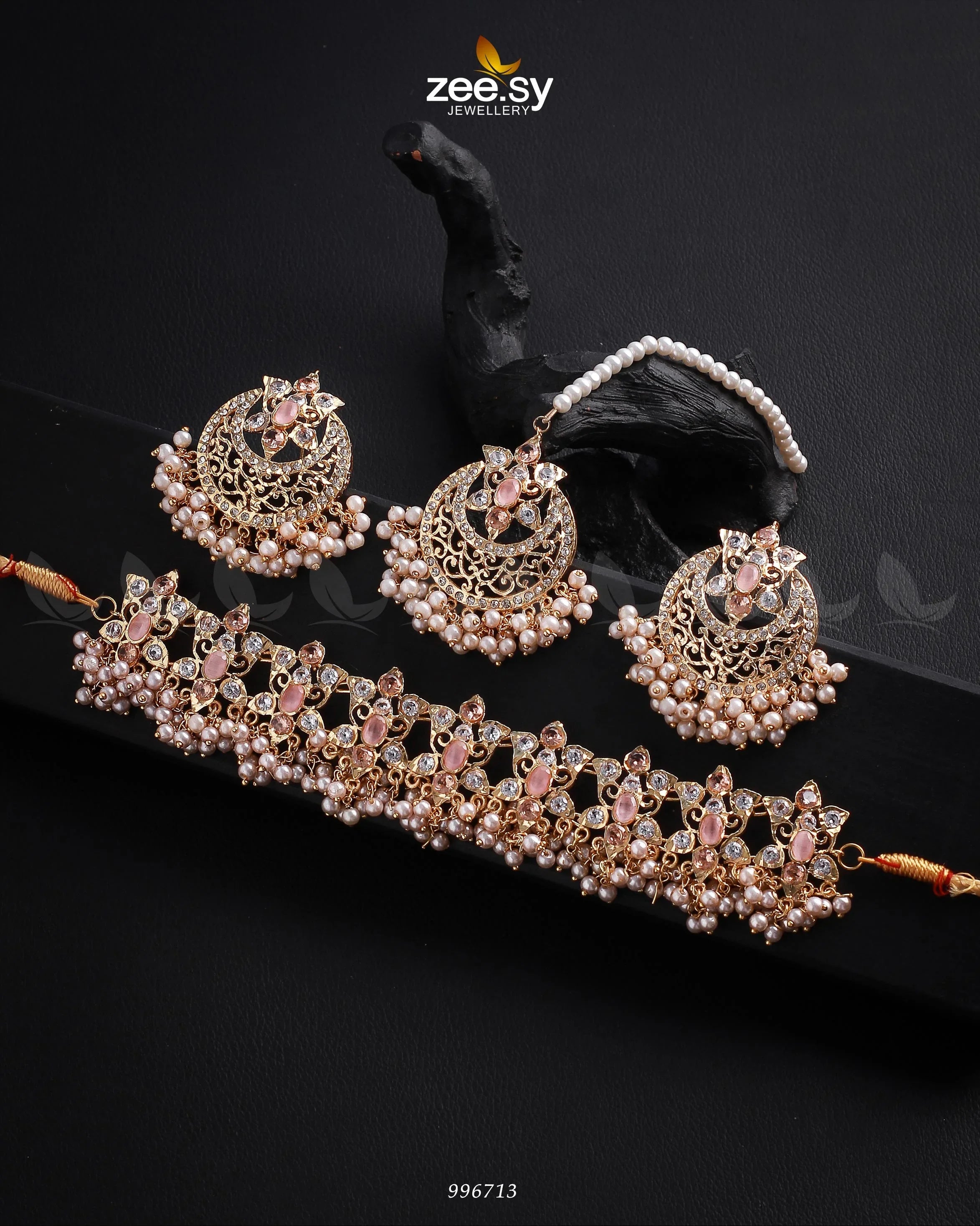 NECKLACE-0920 Mint Pink - Zeesy Jewellery