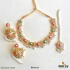 NECKLACE-0939 Red & Green - Zeesy Jewellery