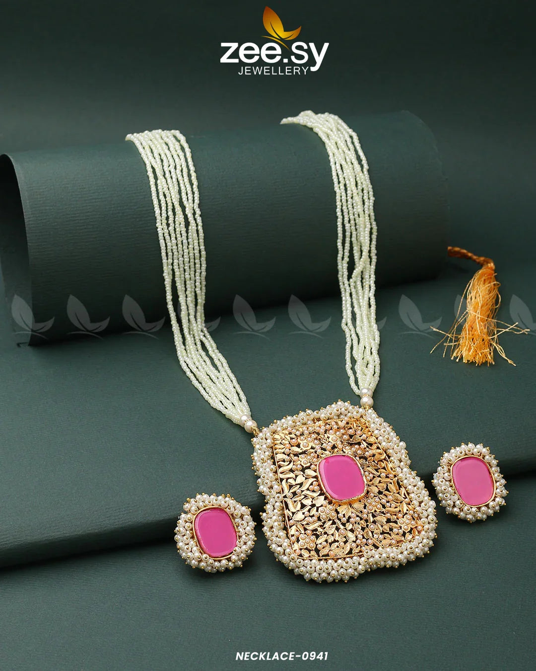 Gajra Pearl Malla Pink - Zeesy Jewellery