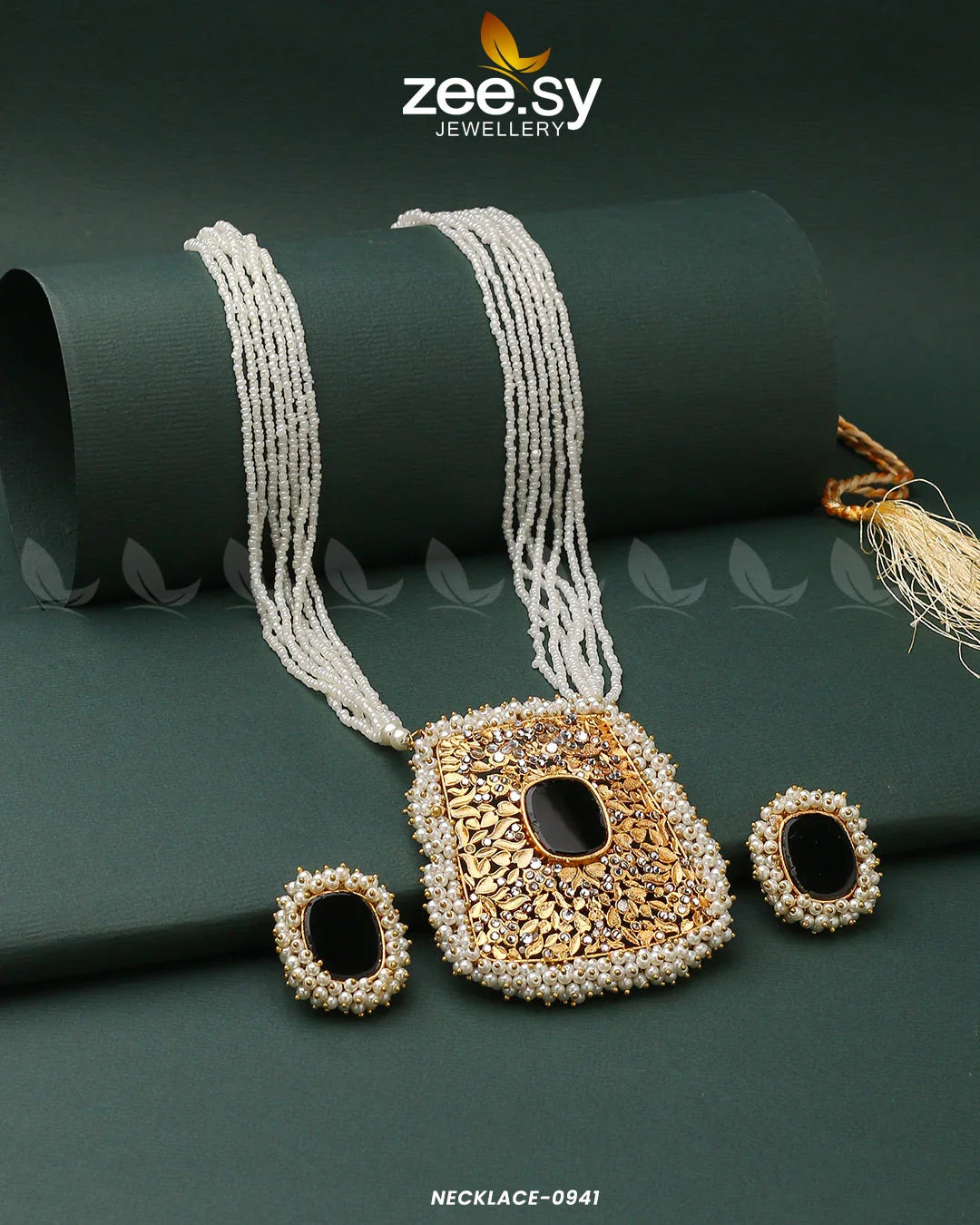 Gajra Pearl Malla Black - Zeesy Jewellery