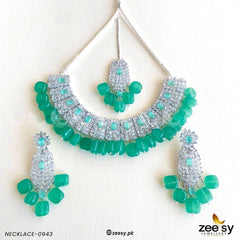 NECKLACE-0943 Mint Green - Zeesy Jewellery
