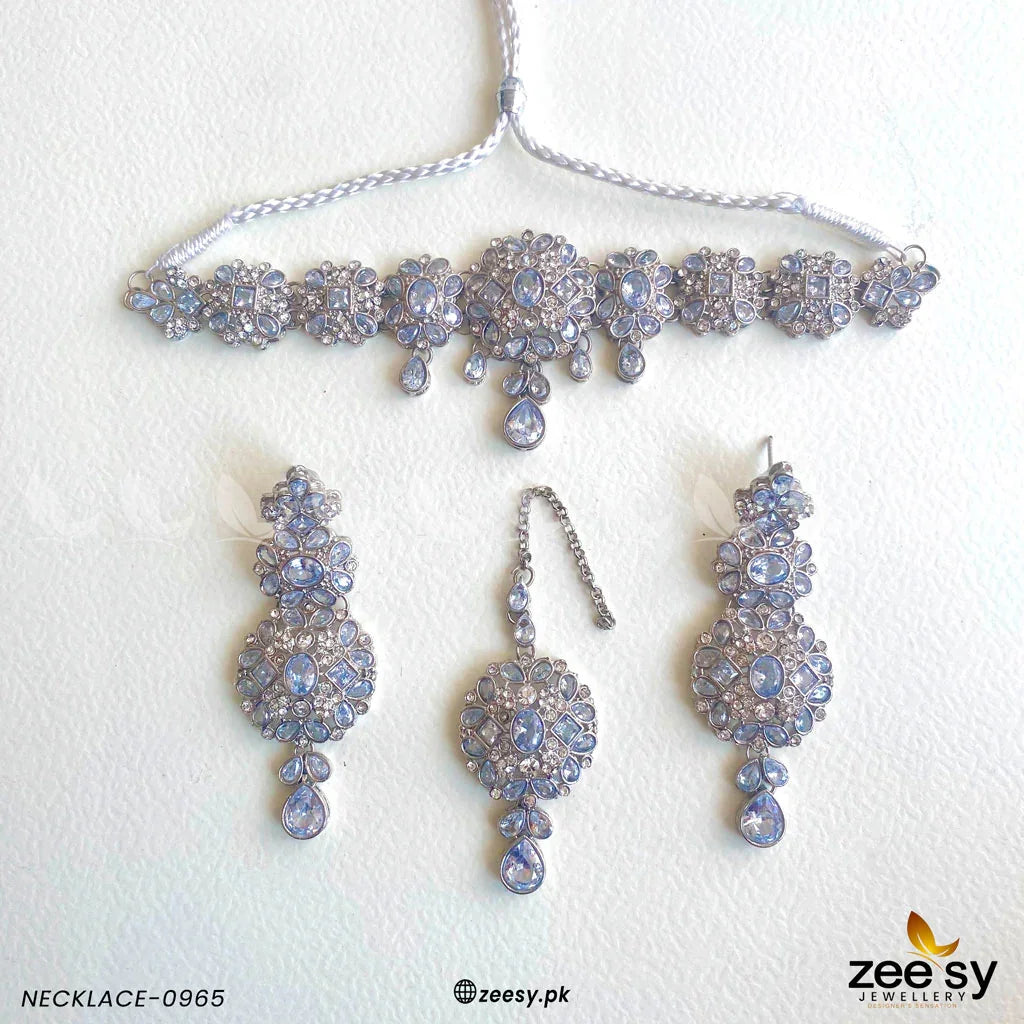 NECKLACE-0965 Silver - Zeesy Jewellery