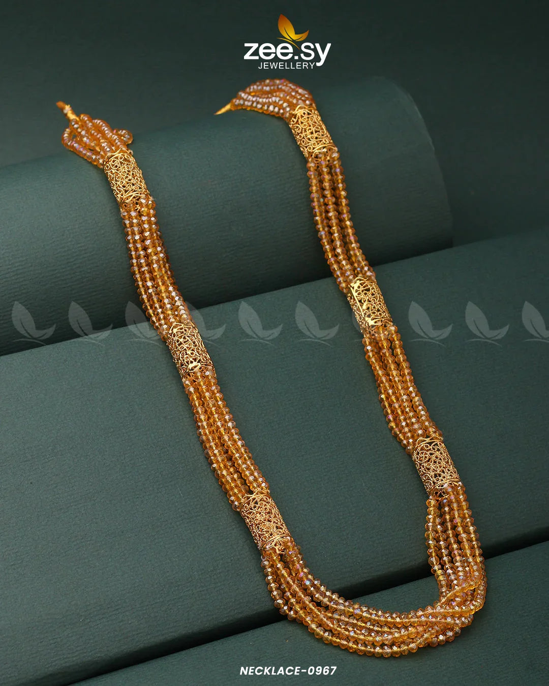 MALLA NECKLACE-0967 Champagne - Zeesy Jewellery