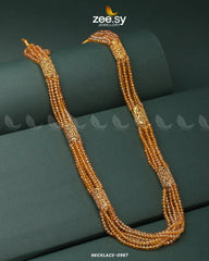 MALLA NECKLACE-0967 Champagne - Zeesy Jewellery