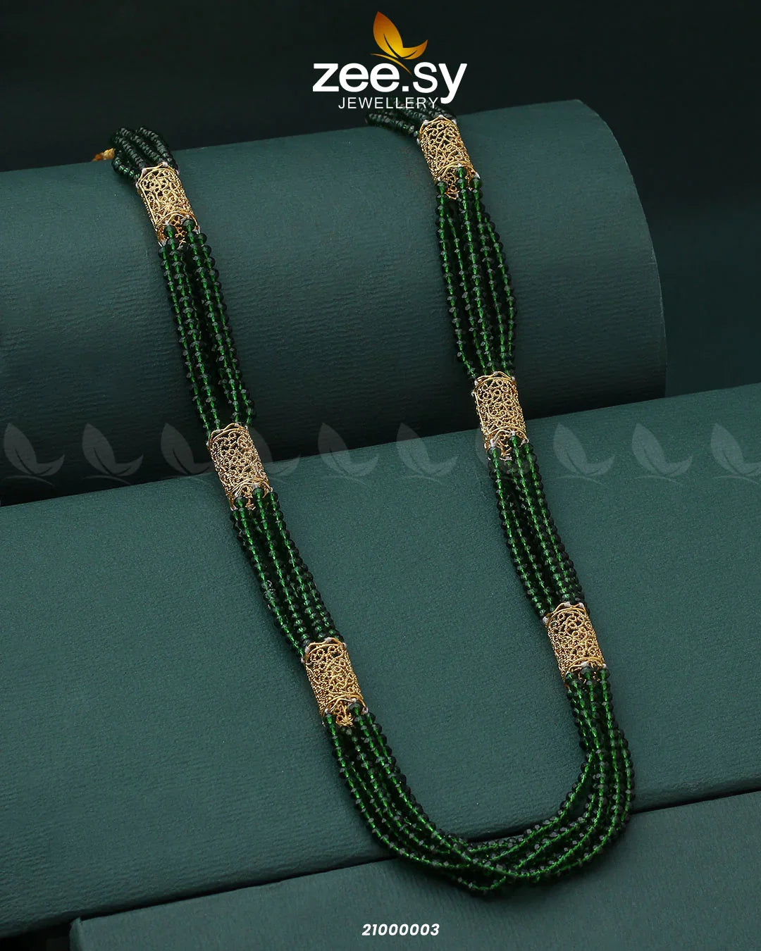 MALLA NECKLACE-0967 Green - Zeesy Jewellery