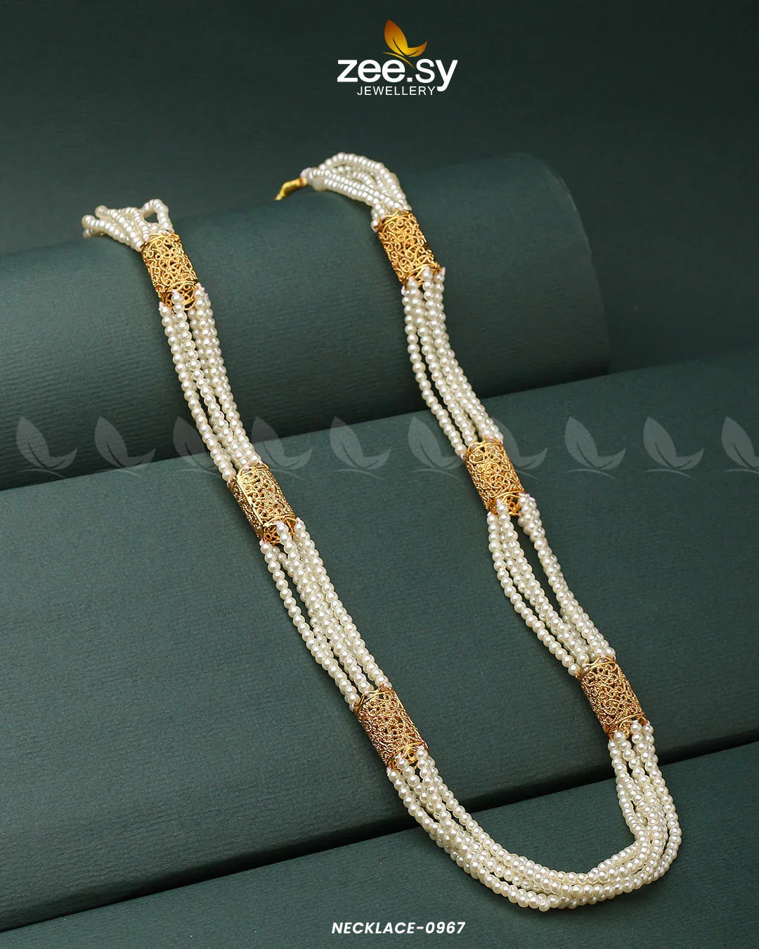 MALLA NECKLACE-0967 Pearl - Zeesy Jewellery