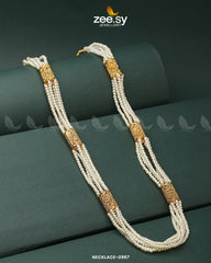 MALLA NECKLACE-0967 Pearl - Zeesy Jewellery