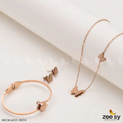 NECKLACE-0974 Golden - Zeesy Jewellery