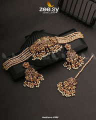NECKLACE-0988 Champagne - Zeesy Jewellery