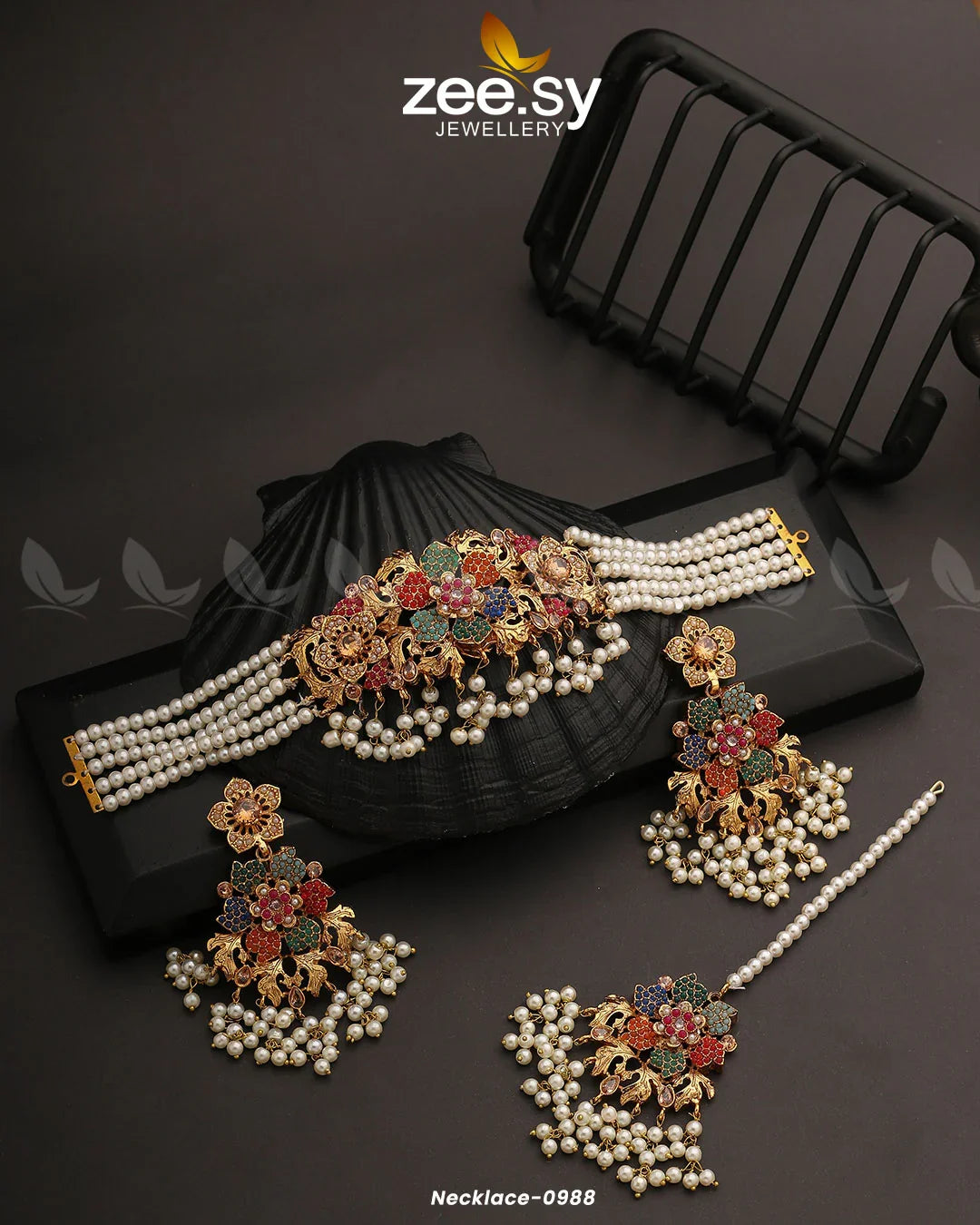 NECKLACE-0988 Multi - Zeesy Jewellery