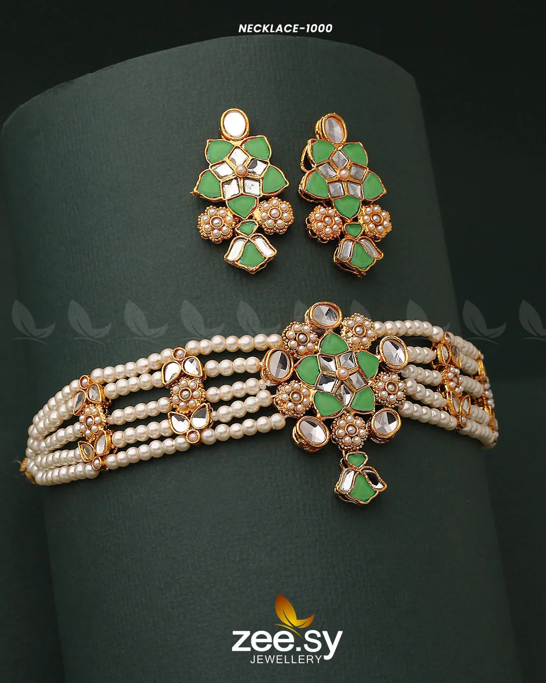 NECKLACE-1000 Green - Zeesy Jewellery