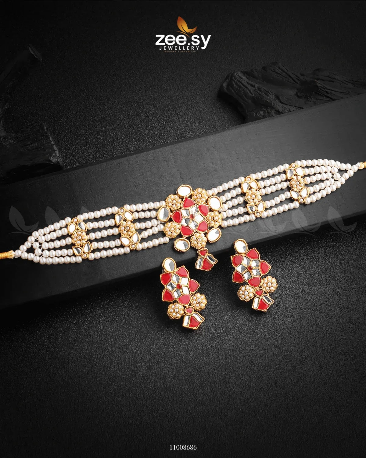 NECKLACE-1000 Red - Zeesy Jewellery