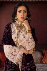 Nureh Unstitched 3 Piece Exclusive Emb Leather Peach Suit-NEP-18