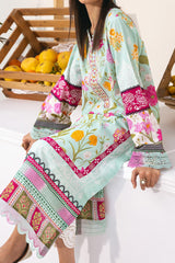 Nureh Girls Unstitched Premium Lawn Suit-NGL-04