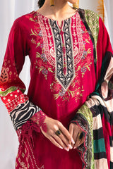 Nureh Girls Unstitched Premium Lawn Suit-NGL-08