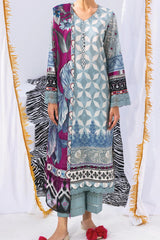 Nureh Girls Unstitched Premium Lawn Suit-NGL-09