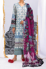 Nureh Girls Unstitched Premium Lawn Suit-NGL-09