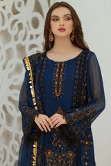Noor Jahan By Noorma Kaamal Unstitched 3 Piece Luxury Chiffon Suit-NK-C07