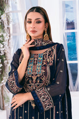 Lallaria By Noorma Kaamal Unstitched 3 Piece Luxury Chiffon Vol-03 Suit-NK-LLC-23