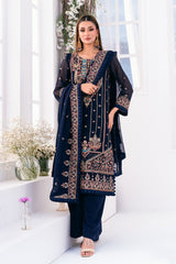Lallaria By Noorma Kaamal Unstitched 3 Piece Luxury Chiffon Vol-03 Suit-NK-LLC-23
