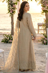 Noorma Kaamal Stitched 3 Piece Emb Raw Silk Suit-NK-RSE-01