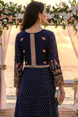 Noorma Kaamal Stitched 3 Piece Emb Raw Silk Suit-NK-RSE-02