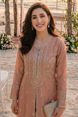 Noorma Kaamal Stitched 3 Piece Emb Raw Silk Suit-NK-RSE-03