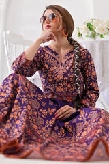 Jogi By Noorma Kaamal Unstitched 2 Piece Printed Raw Silk Suit-NK-RSP-03