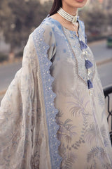 Maya By Nureh Unstitched 3 Piece Emb Swiss Voil Suit-NS-122