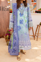Gardenia By Nureh Unstitched 3 Piece Printed & Emb Lawn Suit-NS-130