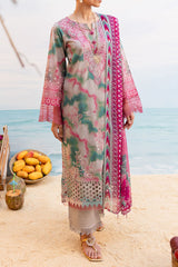 Gardenia By Nureh Unstitched 3 Piece Printed & Emb Lawn Suit-NS-137