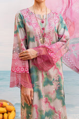 Gardenia By Nureh Unstitched 3 Piece Printed & Emb Lawn Suit-NS-137