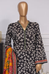 Bin Saeed Exclusive Printed Lawn With Farshi Shalwar Vol-03 Collection'2025-NSM-2144-Black
