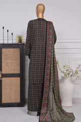 Bin Saeed Exclusive Printed Lawn With Farshi Shalwar Vol-03 Collection'2025-NSM-2146-Black