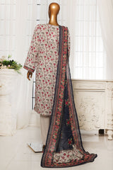 Bin Saeed Stitched 3 Piece Exclusive Printed Lawn Vol-04 Suit-NSM-1902-White