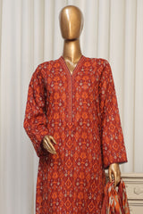 Bin Saeed Stitched 3 Piece Exclusive Printed Lawn Vol-04 Suit-NSM-1903-Brown