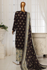 Bin Saeed Stitched 3 Piece Exclusive Printed Lawn Vol-04 Suit-NSM-1906-Purple