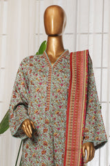 Bin Saeed Stitched 3 Piece Exclusive Printed Lawn Vol-04 Suit-NSM-1907-Ferozi