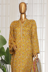 Bin Saeed Stitched 3 Piece Exclusive Printed Lawn Vol-04 Suit-NSM-1908-Yellow