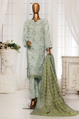 Bin Saeed Stitched 3 Piece Exclusive Printed Lawn Vol-04 Suit-NSM-1909-Green