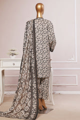 Bin Saeed Stitched 3 Piece Exc Printed Lawn With Farshi Shalwar Suit-NSM-2065-White