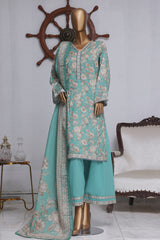 Bin Saeed Exclusive Printed Lawn With Farshi Shalwar Vol-04 Suit-NSM-2125-Green