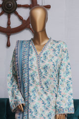 Bin Saeed Exclusive Printed Lawn With Farshi Shalwar Vol-04 Suit-NSM-2127-Ferozi