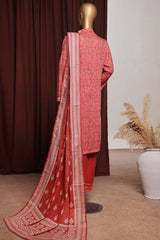 Bin Saeed Exclusive Printed Lawn With Farshi Shalwar Vol-06 Suit-NSM-2168-Pink